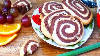 Pinwheels spiral swirl cookie recipe (Chocolate and vanilla)