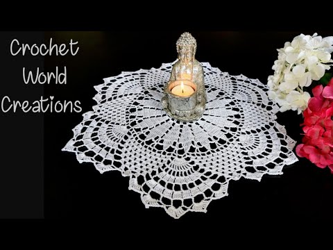 Crochet Doily | Easy Crochet Tutorial #crochetworldcreations #crochet #thalposhdesign