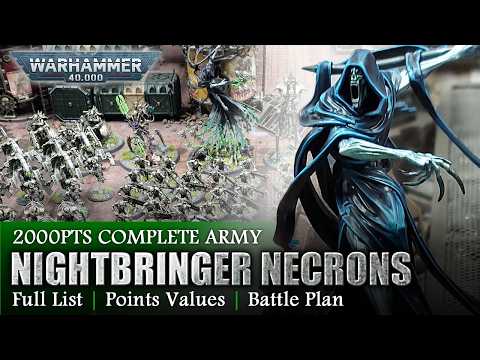 Nightbringer Necrons Warhammer 40K 10th Edition 2000pts Complete Army Tier List, Showcase + Tactics