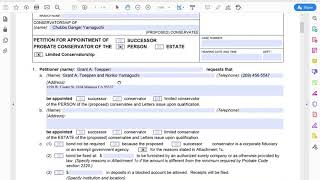 How an Attorney Fills Out a Petition for Appointment for Limited Conservator of the Person (CA)