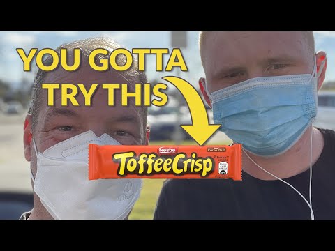 Americans try Toffee Crisp from the UK for the first time