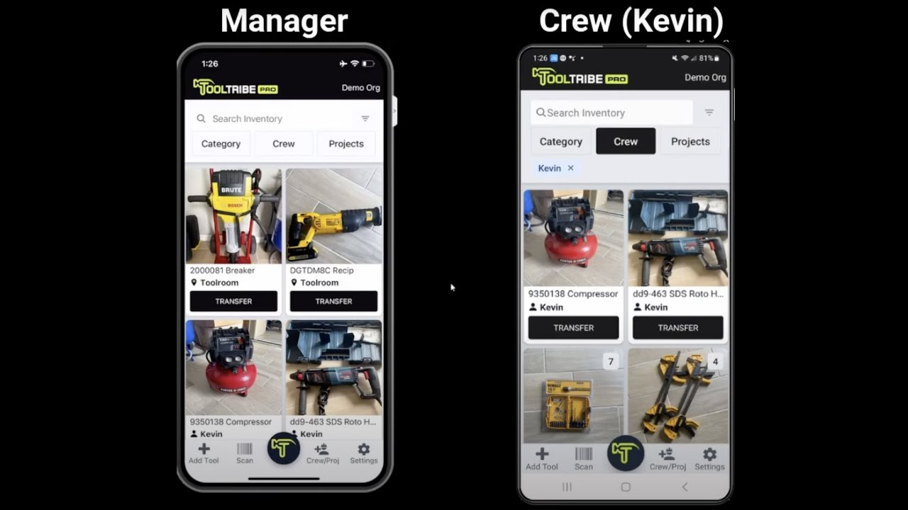 How to transfer tools on TOOLTRIBE
