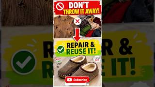 DIY Warm Floor Shoes from Old Sweaters | Easy Indoor Slippers Tutorial | Recycle Fabric Scraps