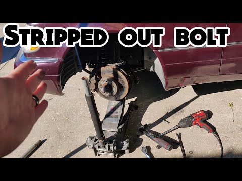 Mercedes w140 upper control arm change & fail: stripped Allen key bolt how to fix & set pitch s500