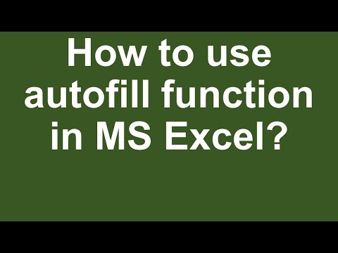 How to use autofill function in MS Excel Urdu Hindi Lesson 15