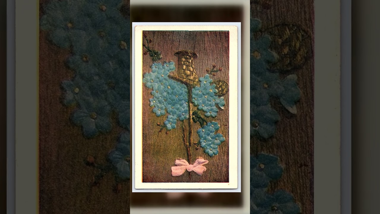 Unknown Publisher, Divided Back, Floral Design, 1908 Postmark Video