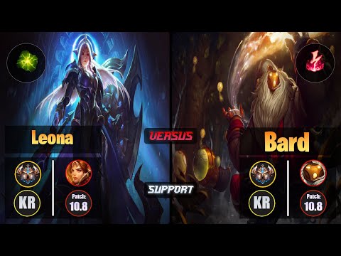 Challenger LEONA [Aftershock] (Support) VS  BARD - Challenger KR Patch 10.8