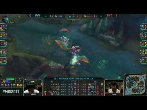 SKT1 Faker WORLD RECORD cs lead vs FW @MSI 2017