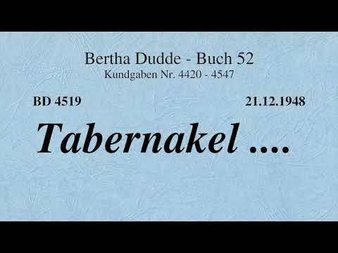 BD 4519 - TABERNAKEL ....