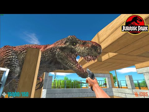 Survive in Jurassic Park Mission Camp Cretaceous. FPS Perspective! Animal Revolt Battle Simulator
