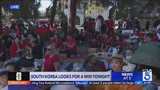 L.A. fans gather for World Cup watch party to cheer on South Korea