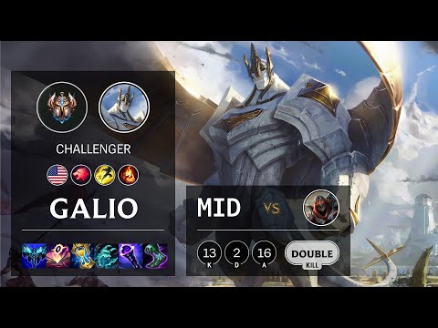 Galio Mid vs Zed - NA Challenger Patch 11.13