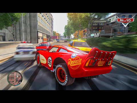 Crazy Lightning McQueen Car Crashes Ep.7 - GTA 4