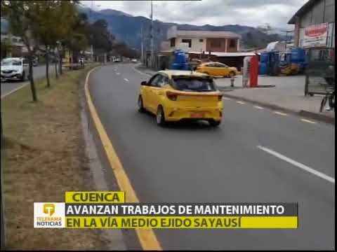 Avanza trabajos de mantenimiento en la vía Medio Ejido Sayausí