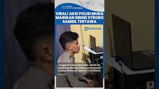 Viral! Polisi di Jambi Cengar-cengir Mainkan Sirine Mobil Patroli, Kini Tertunduk Lesu Ditahan