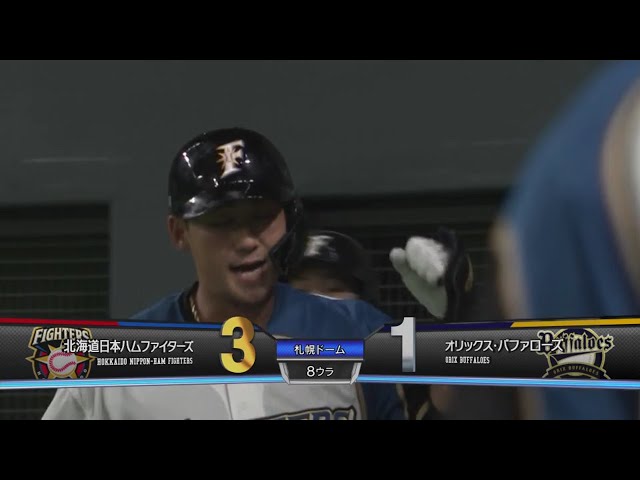 【8回裏】貴重な追加点!! ファイターズ・中田の第13号ソロホームラン!! 2020/8/1 F-B