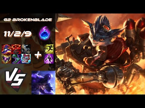 G2 Esports BrokenBlade TOP Rumble vs Ryze - EU Challenger Patch 26.2