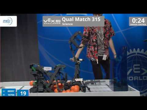 VEX Worlds 2016 - VEXIQ Middle School - Science - Qual 315 (8899Y 10700) 116