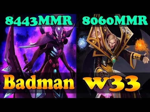 Dota 2 - Badman 8443 MMR Plays Spectre VS w33 8060 MMR Plays Invoker - Ranked Match Gameplay!
