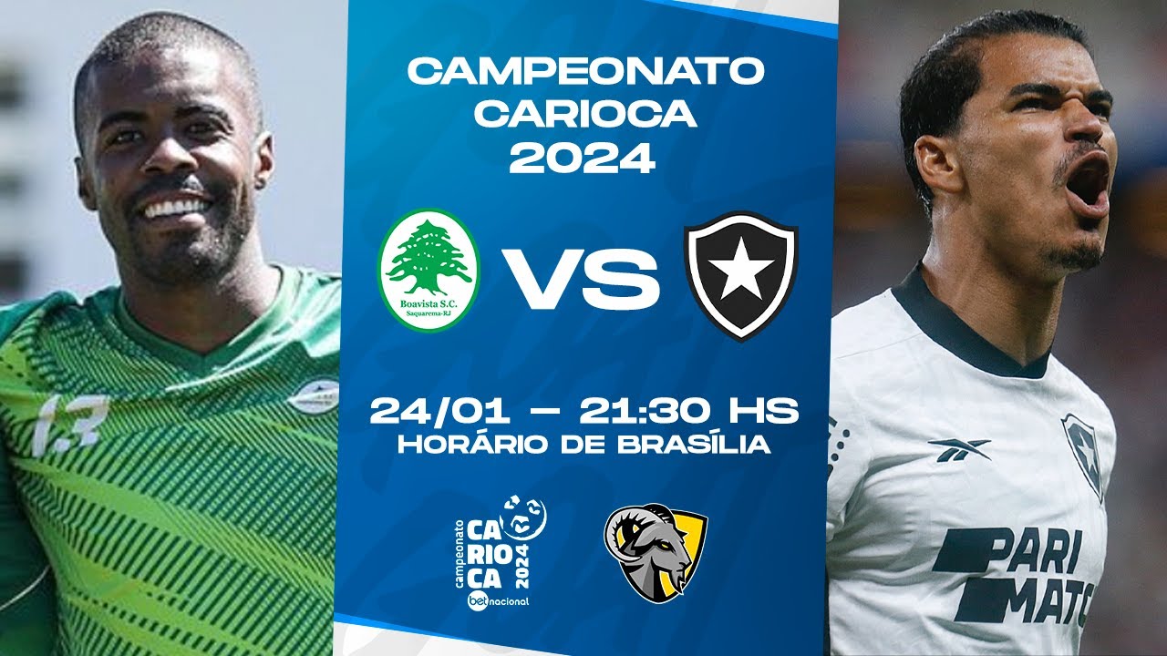 Assista AO VIVO Boavista x Botafogo, jogo pela 3ª rodada do Campeonato Carioca