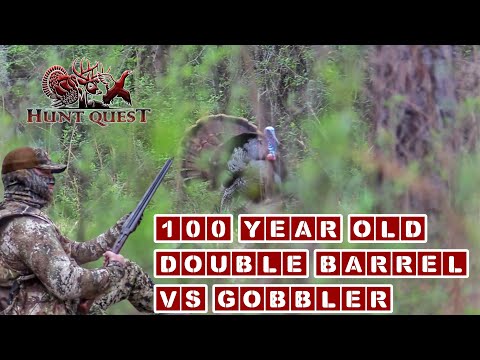 Hunt Quest-100 year old double barrel vs. Georgia Long Beard - FIRST GOBBLER 