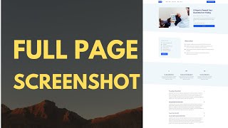 How to Take Full Web Page Screenshot using Chorme?