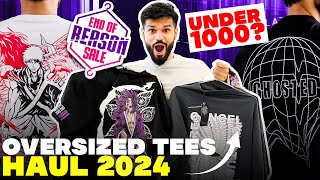10 Oversized Tees From MYNTRA Sale Haul 2024 | Streetstyle TShirt | BeYourBest Fashion by San Kalra