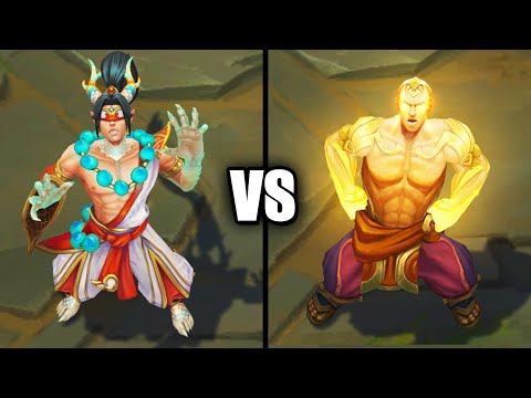 Heavenscale Lee Sin vs God Fist Lee Sin Legendary Skins Comparison (League of Legends)