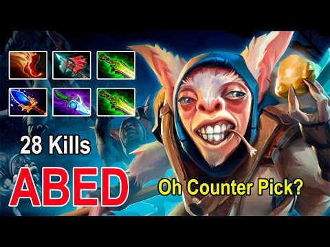 Abed Meepo vs Counter Pick - Super Carry 28 Kills - Ranked Match - Gameplay Dota2 Highlights