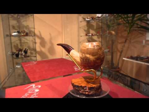 Pipa olivastro half bent fatta a mano - www.paronellipipe.it