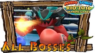 Mario and Sonic at the Rio 2016 Olympic Games Wii U - All Bosses (How to Unlock All Characters)