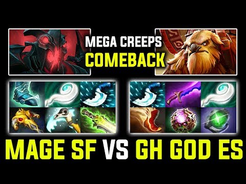 GH GOD [EARTH SHAKER] vs MAGE [SHADOW FIEND] - INTENSE GAME CRAZY MEGA COMEBACK DOTA 2