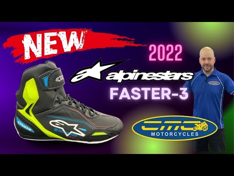 The New 2022 Alpinestars Faster 3 Motorcycle Boot