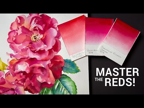MASTER RED PIGMENTS 🌹 Watercolor Tutorial