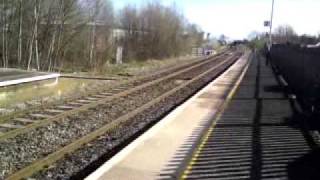 preview picture of video 'i went to walk my dog and saw this steam train 34067 in whitchurch shropshire'