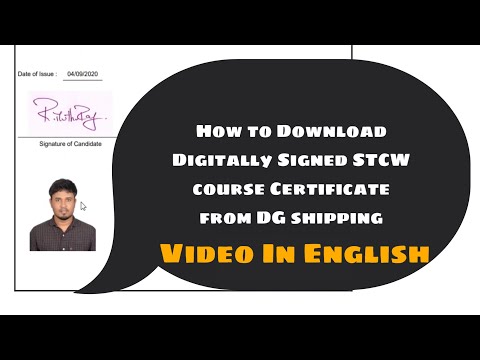 Part of a video titled How to Download Digitally Signed STCW Course Certificate After Exit ...