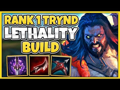 #1 TRYNDAMERE FULL LETHALITY 1V5 BUILD (UNREAL DAMAGE) - League of Legends