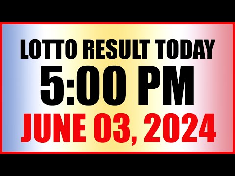 Lotto Result Today 5pm June 3, 2024 Swertres Ez2 Pcso