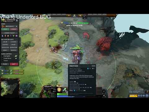 DOTA 2 Mirror: Underlord Firestorm BUG in v7.31c (fixed)