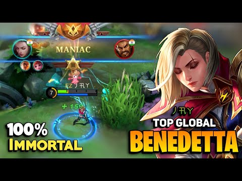 MANIAC! Benedetta Unstopable Perfect Gameplay [ Top Global Benedetta Gameplay ] By 丿卂ㄚ - MLBB
