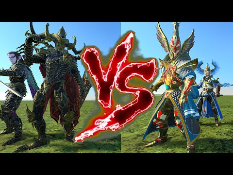 Malekith/Malus VS Tyrion/Eltharion. Total War Warhammer 3