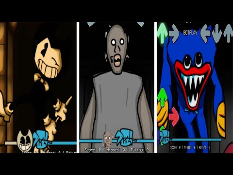 FNFV.S.Huggy Wuggy vs Bandy vs  GRANNY IN VENTS but it's first person huggy! FULL HORROR MOD