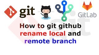 How to git github rename local and remote branch
