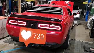 HELLCAT CHALLENGER HELLRAISER PULLEY ON RACE FUEL 826 RWHP