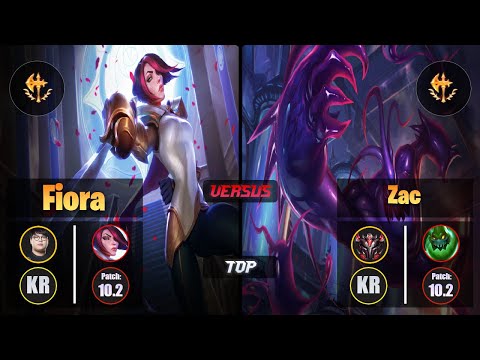 CuVee FIORA (Top) [Conqueror] VS ZAC - Grandmaster KR Patch 10.2