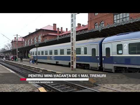 Pentru mini-vacanța de 1 mai, trenuri Suceava-Mangalia