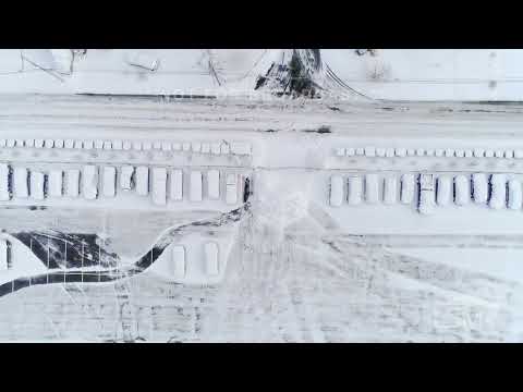 02-14-2022 Bourne, MA - Aerial Video- Over 7 Inches Of Snow Fell In Massachusetts