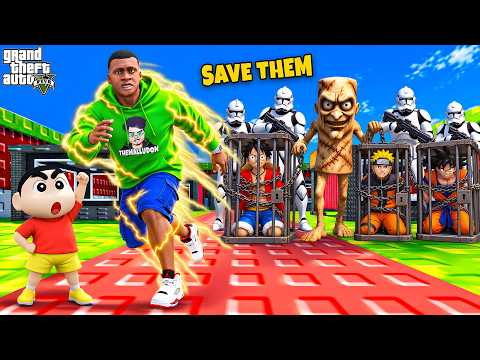 Franklin Gets FLASH Powers to Save LUFFY & NARUTO! 😱 | GTA 5 Malayalam
