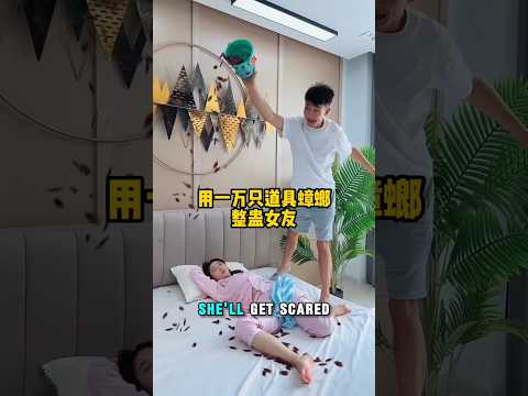 My brother scared me with a cockroach and a snake 🪳🐍#shorts #shortsfeed