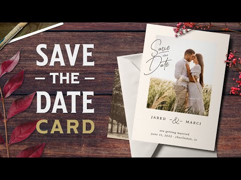 DIY Save The Date Wedding Card Design | Step By Step Tutorial